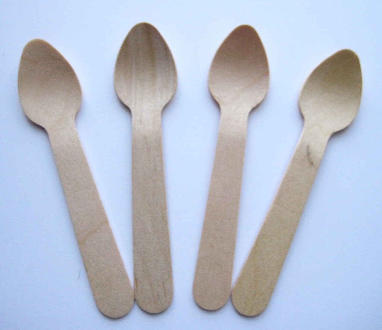 50 Small Wood Ice Cream Spoons crafts DIY by