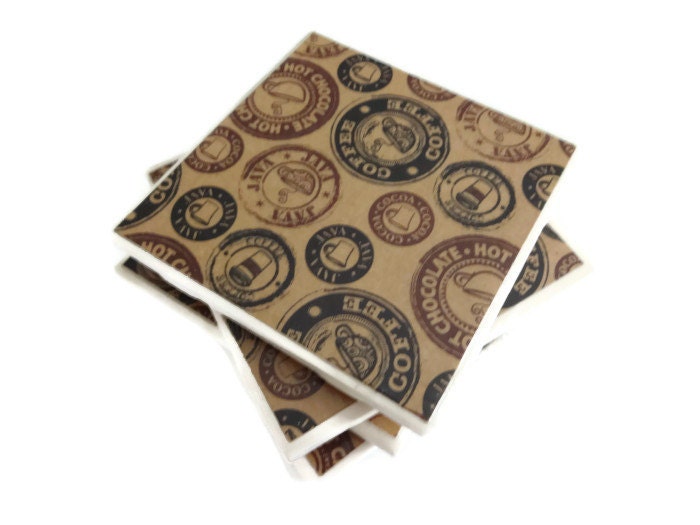 Coffe Coasters Ceramic Coasters - lilaccottagecards