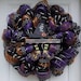 If The Shoe Fits Witch Black & Silver Striped Mesh Halloween Wreath