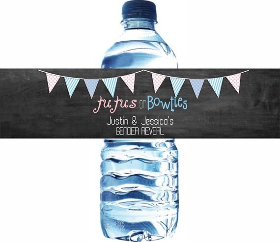 Items similar to 25 Gender Reveal Water Bottle Labels Waterproof and