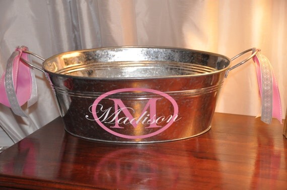 Personalized Beverage Tub/ Galvanized Steel/ by MakeitMyDesign