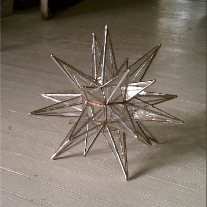 Stained Glass Moravian Star Tree Topper