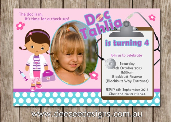Doc McStuffins Birthday Invitations - You Print Il_570xn
