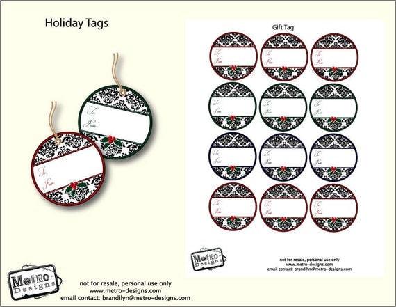 Instant Download - Christmas Gift Tag Il_570xn