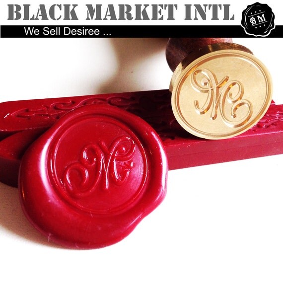 Wax Seal Stamp Set Calligraphy and Script Font by blackmarketintl