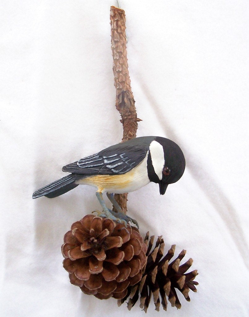 Items Similar To Black Capped Chickadee ,hand Carved , Painted Bird On 