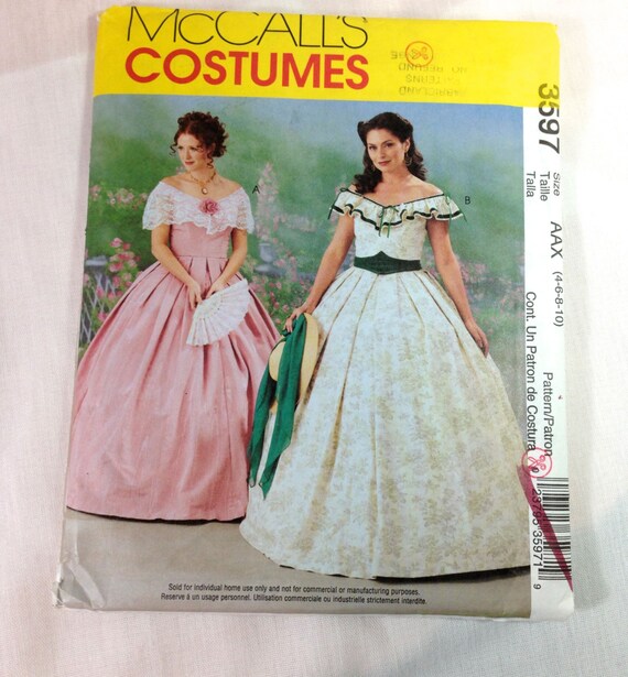 Southern Belle Costume Pattern McCalls 3597 by ProctorCreations