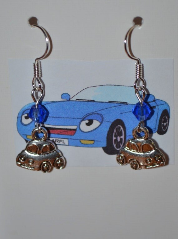 Items similar to Psych Car The Blueberry Earrings Shawn and Gus The