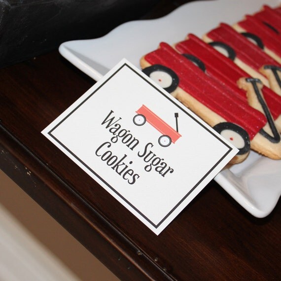 Vintage Red Wagon Printable Fancy Labels : Printable Party Designs by The Tiny Tiara Il_570xn