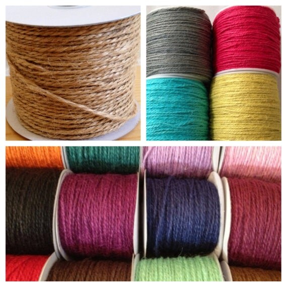 Light Brown Jute Twine Solid Color Jute Twine 15 yard by tkCo