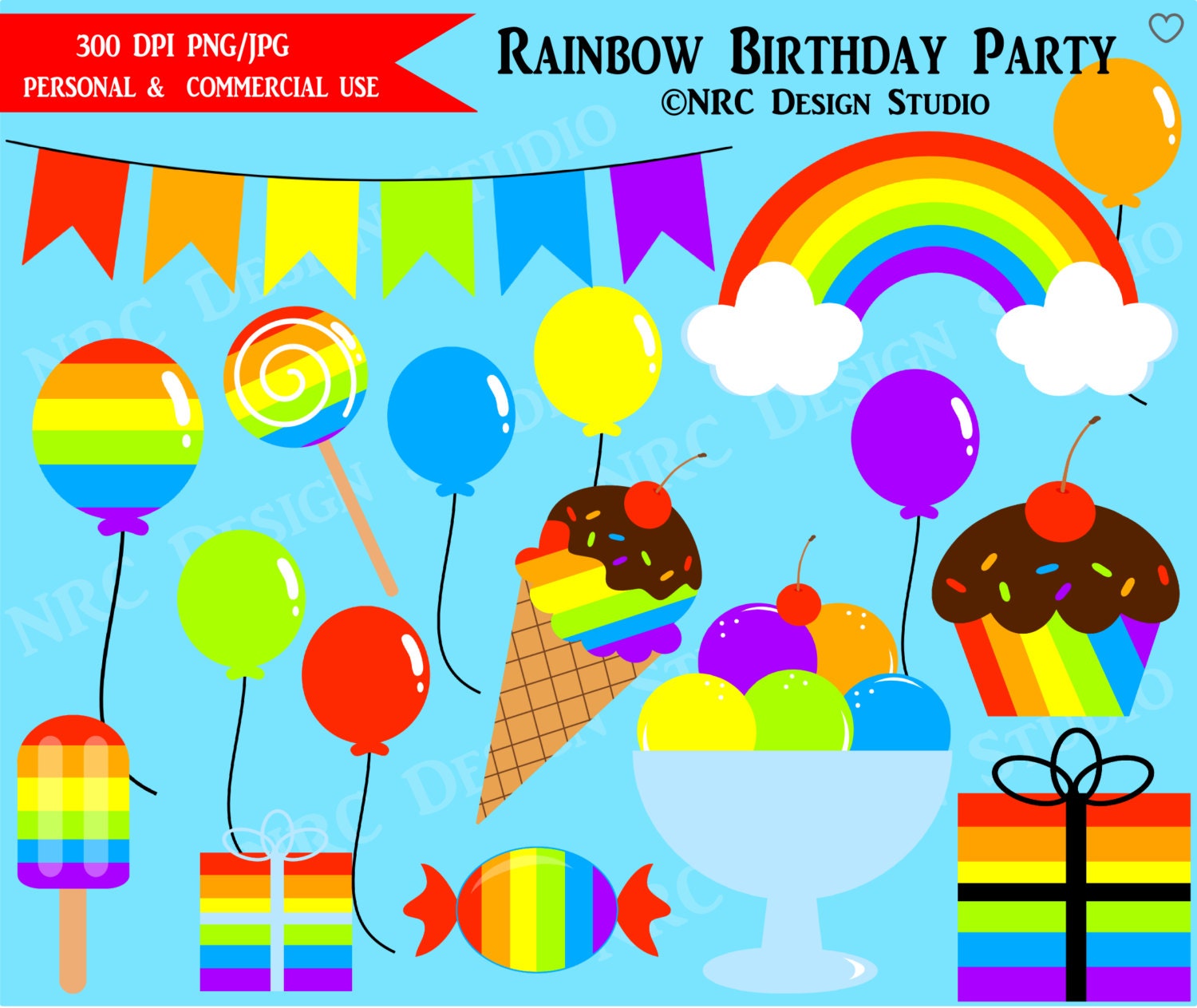 rainbow birthday clip art - photo #15