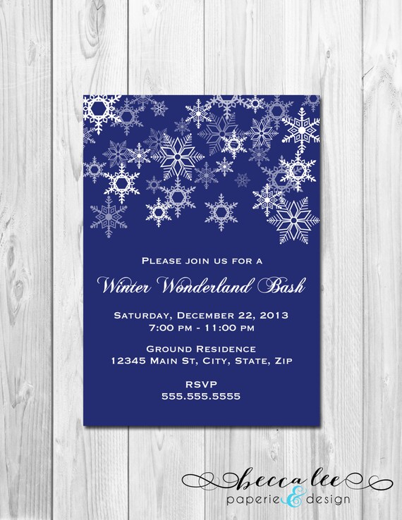 Holiday Party Invitation - Winter Wonderland Bash - DIY - Printable Il_570xn