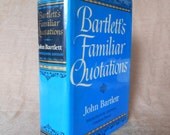 1968 Bartlett's Familiar Quotations Blue & Gold hardback - RetroPhoenix