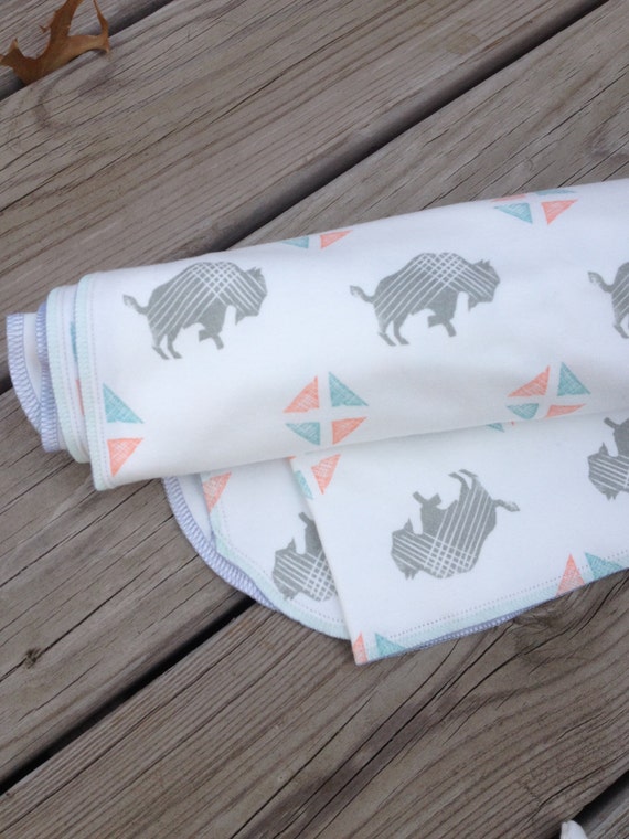 Organic Baby Blanket Unisex Swaddle Blanket by WeeVintageBaby