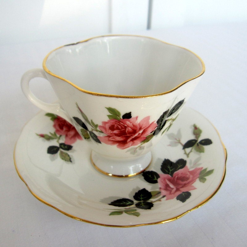 Windsor Bone China Tea Cup and Saucer Set Made in by DesignWise4U