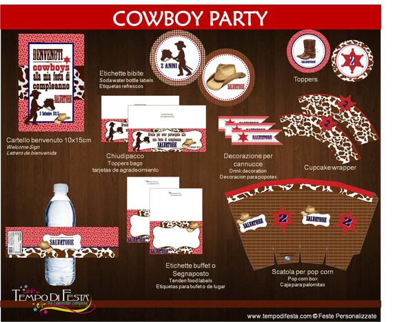 Cowboy Printable birthday Party Il_570xn