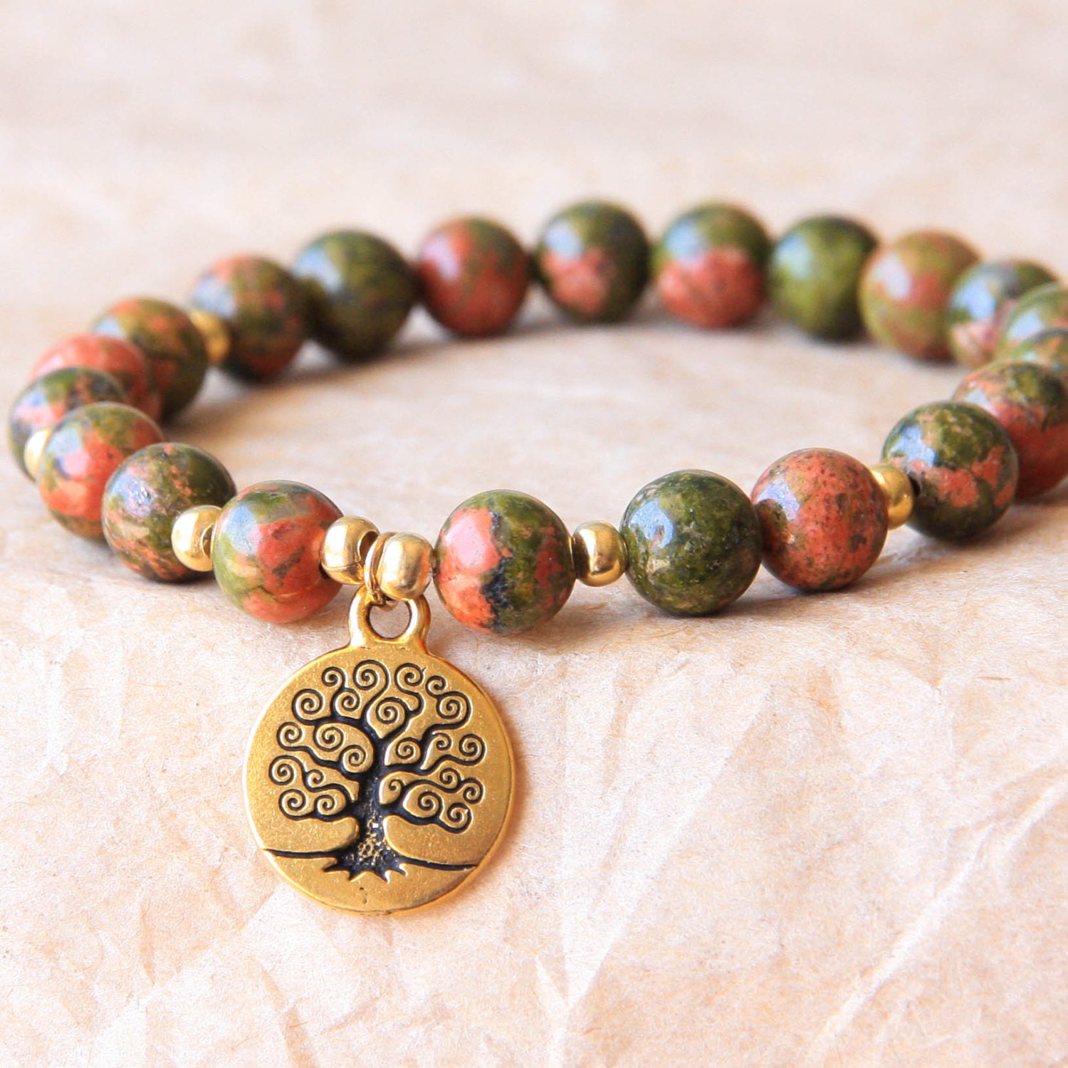 Buddhist Mala Bracelet Prayer Bead Bracelet Yoga by MishkaSamuel