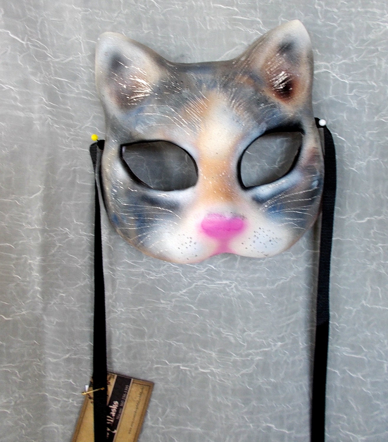 Handmade Realistic Airbrushed Calico Cat Costume by MaLadyMasks