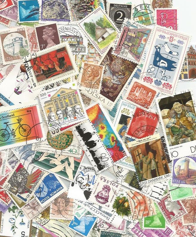 100 European Used Postage Stamps mix AAA by LarkroseInspirations