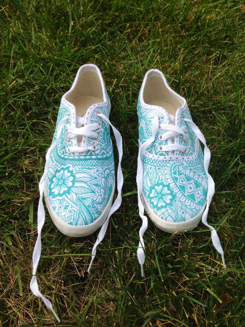 Paisley Patterned Canvas Shoes by EtsyByVeasey on Etsy