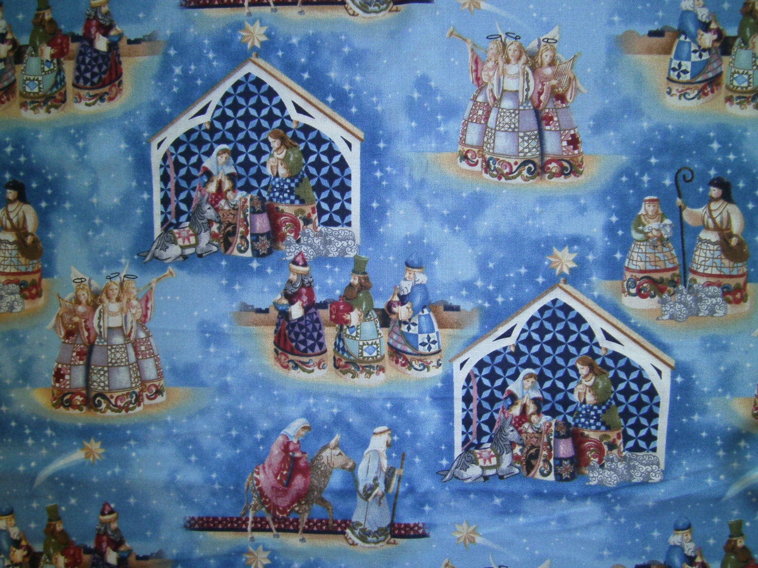 Items Similar To 1 Yard 18" Of Scenic Nativity Fabric To Sew On Etsy