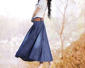 Denim dress/ Denim skirt / Jean dress/ Jean skirt / casual loose dress/ women long skirt / maxi dress - originalstyleshop