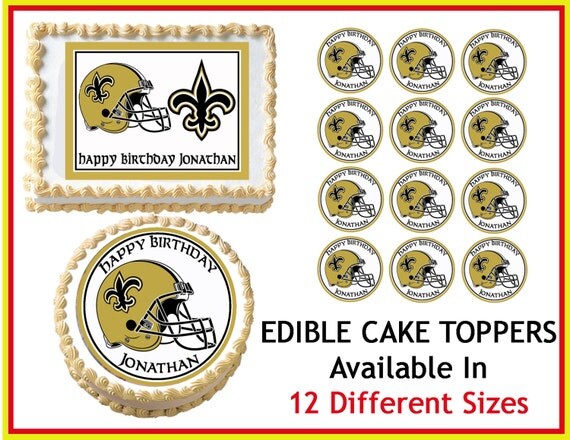 NEW ORLEANS SAINTS Edible Cake Image by ediblepicturedesigns