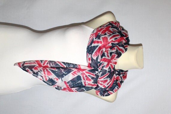 Items similar to UK Flag Scarf English Flag Scarf British Flag