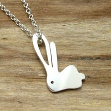 Sterling Silver Bunny Rabbit Necklace with Gift Box Animal Jewellery