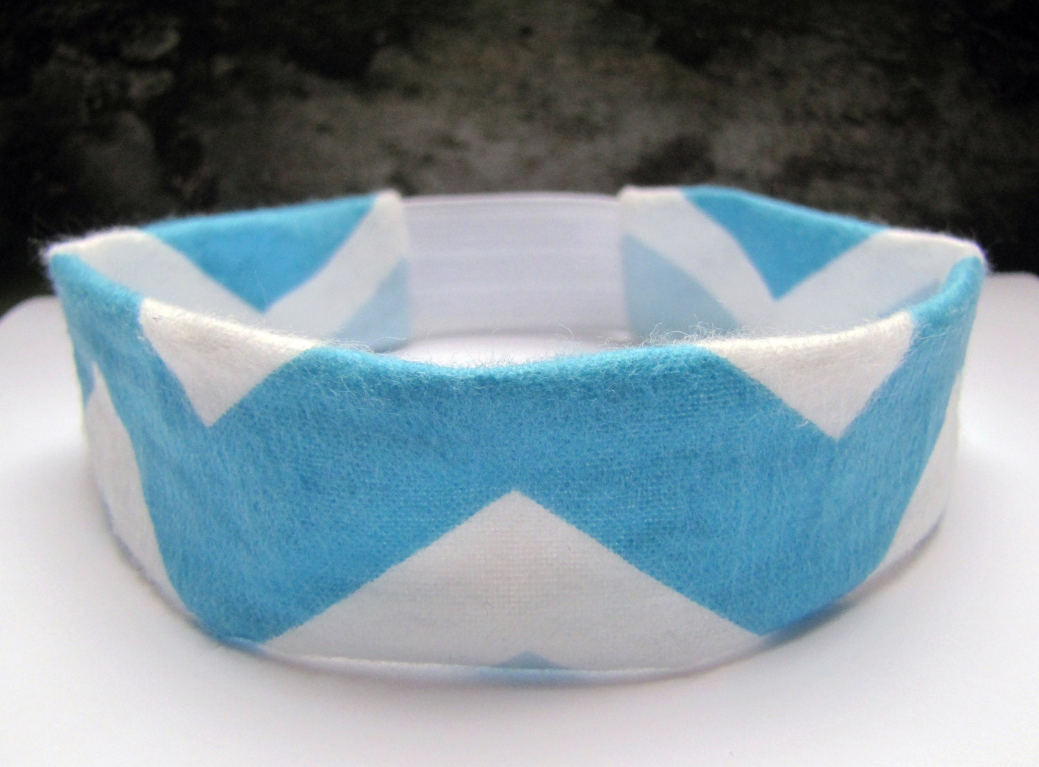 Blue Chevron Headband