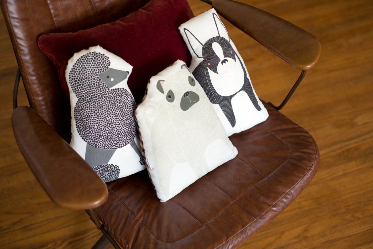 Handmade Dog Pillows, Stuffed Animal, Baby Toys, Dog Pillow