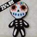 Black Friday Sale 25 percent off -- Festive Dia de los Muertos Calavera Doll, Sugar Skull Plushie
