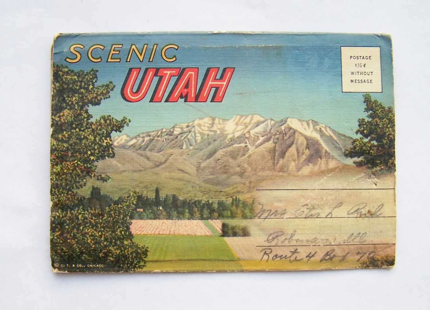 Items similar to scenic Utah foldout postcard booklet, retro travel