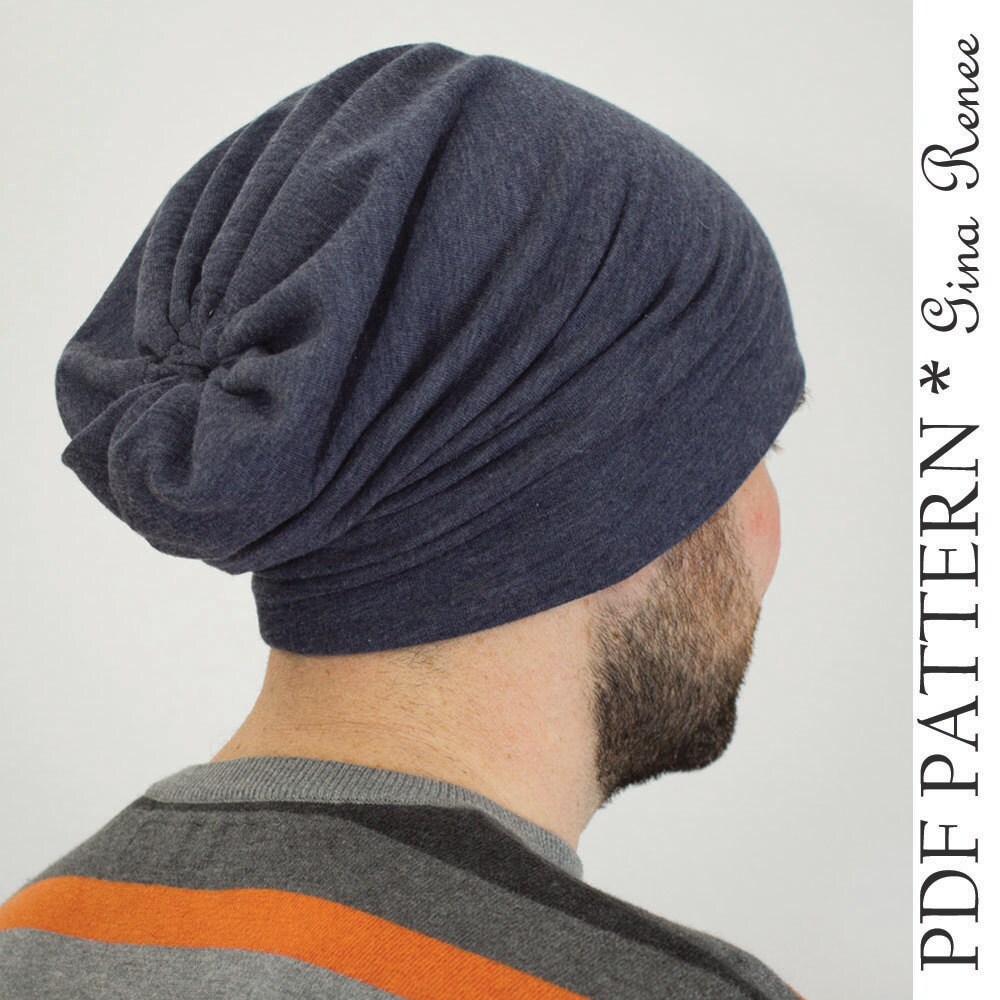 Hat  beanie pattern slouchy Slouchy pattern. Sewing Pattern. Beanie hat Slouch Pattern. Beanie sewing