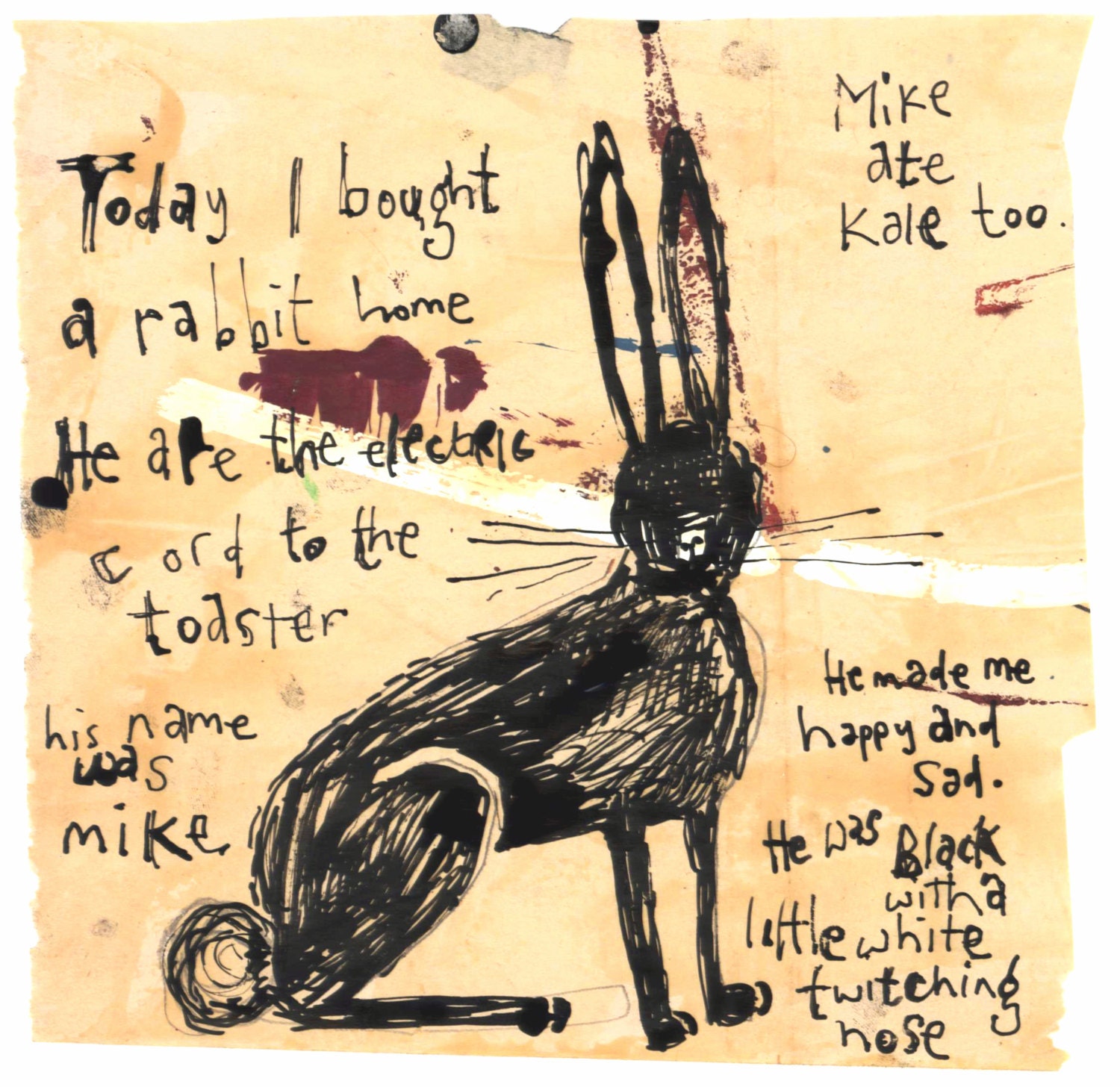 Mike the Rabbit ate(original pen and ink)
