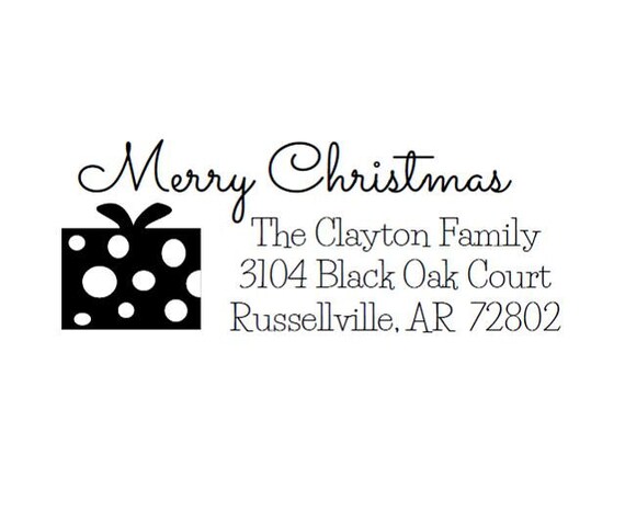 Self Inking Address Stamp - Style: Christmas Gift
