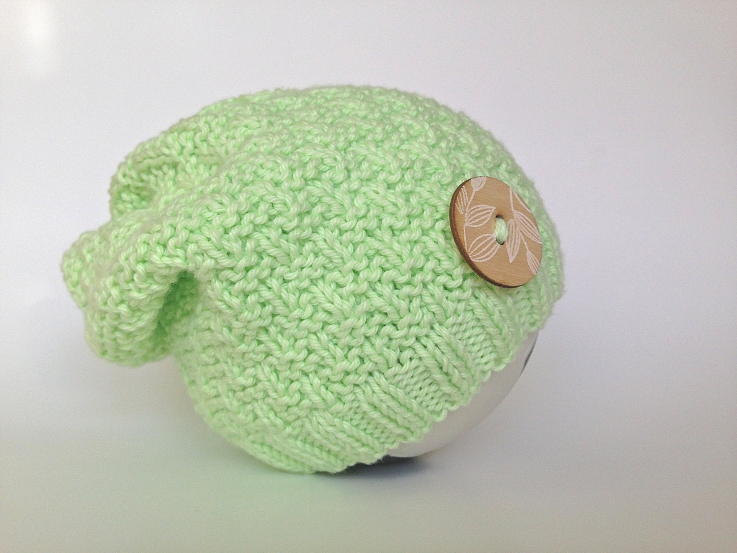 Slouchy knit beanie, baby hat, fall/winter hat, cotton beanie - TinyLoveGifts