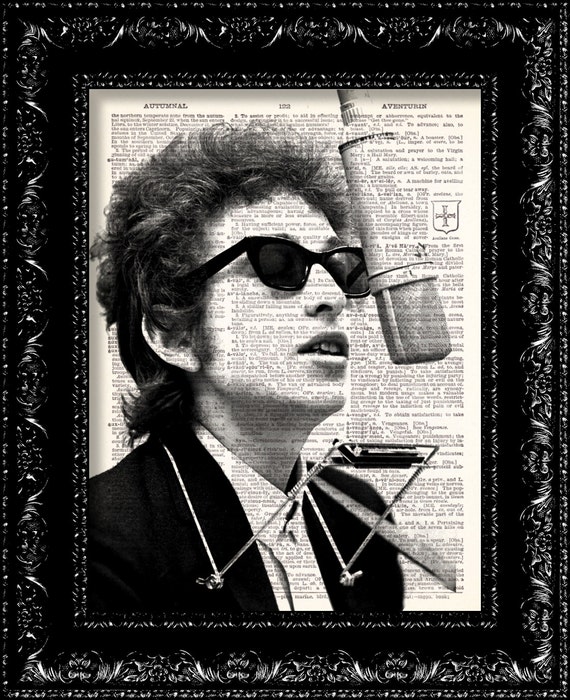 bob-dylan-music-icon-60-s-vintage-dictionary-by-therekindledpage