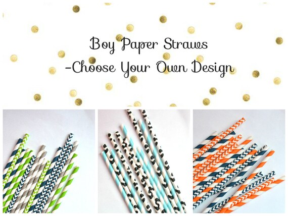 CHOOSE YOUR OWN Paper Straws! // Birthday Boy theme // Birthday Party // Baby Shower // Supplies // Paper Goods // Cake Pops Il_570xn