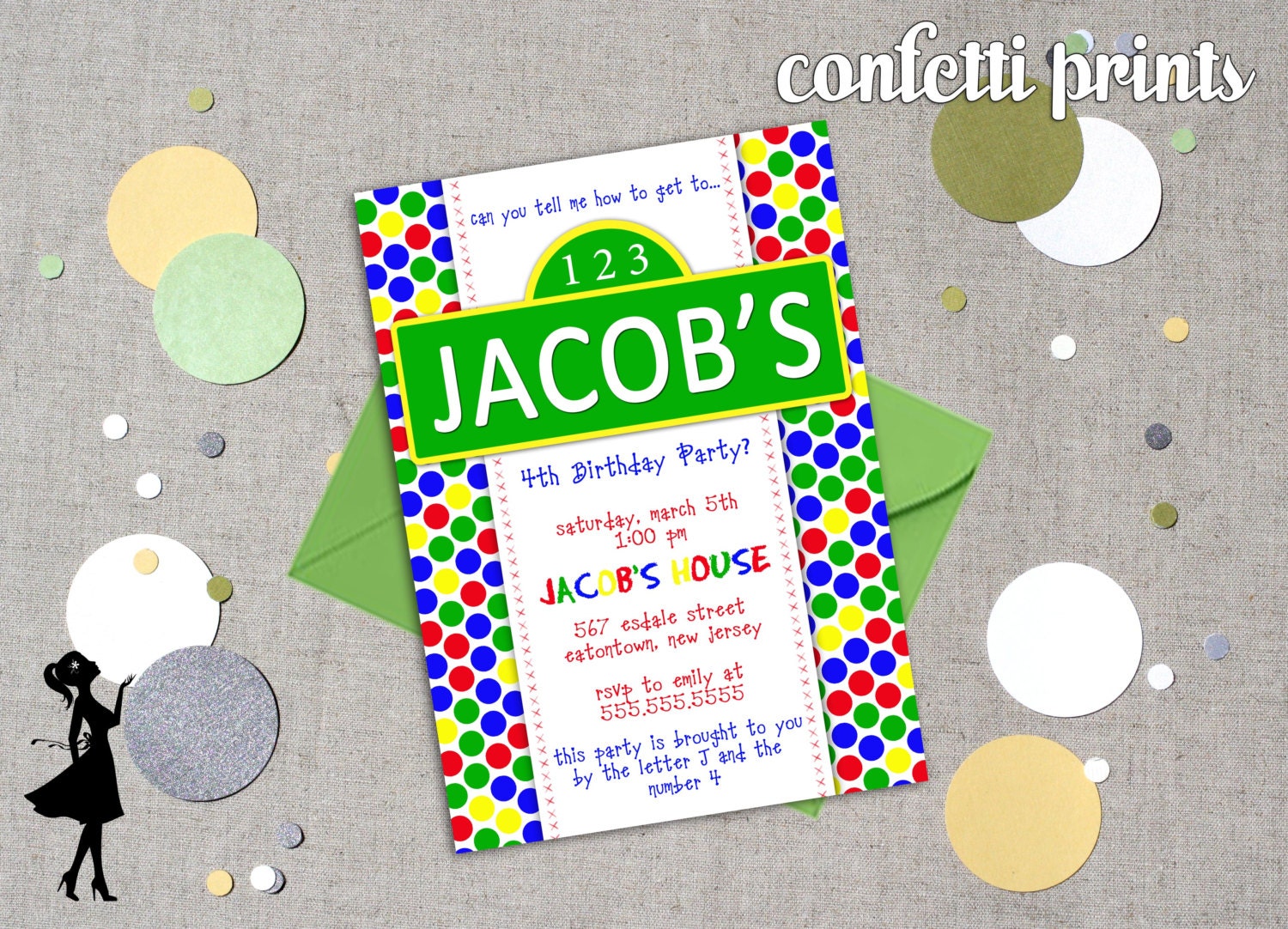 SESAME STREET Birthday Invitation Printable Il_570xn