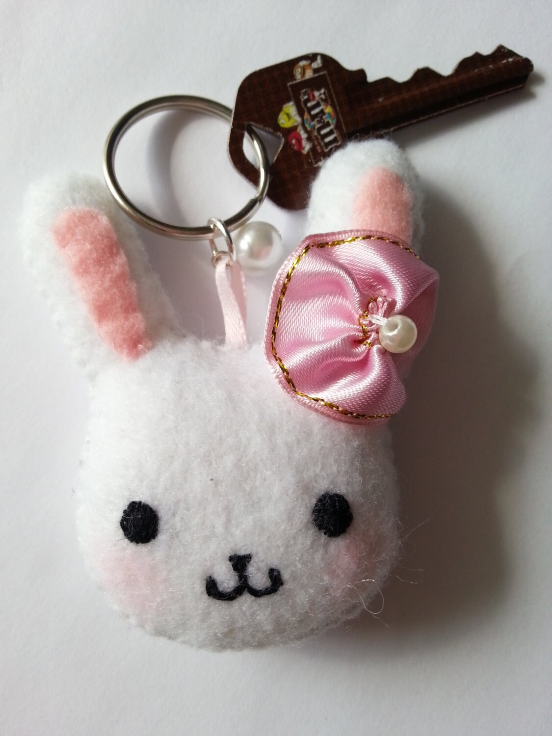 bunny plush keychain