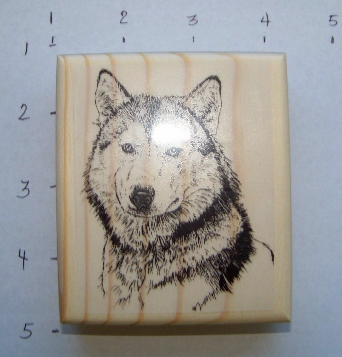 Wolf Face New Mounted Rubber Stamp By Artstampstudio On Etsy