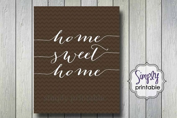 Home Sweet Home Printable Wall Print (8x10) Il_570xn