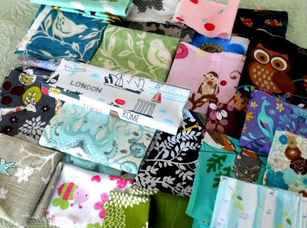 SUPER Great PRICE Designer Fabric scraps - all sizes - Perfect for Quilters/Patchwork/Crafters
