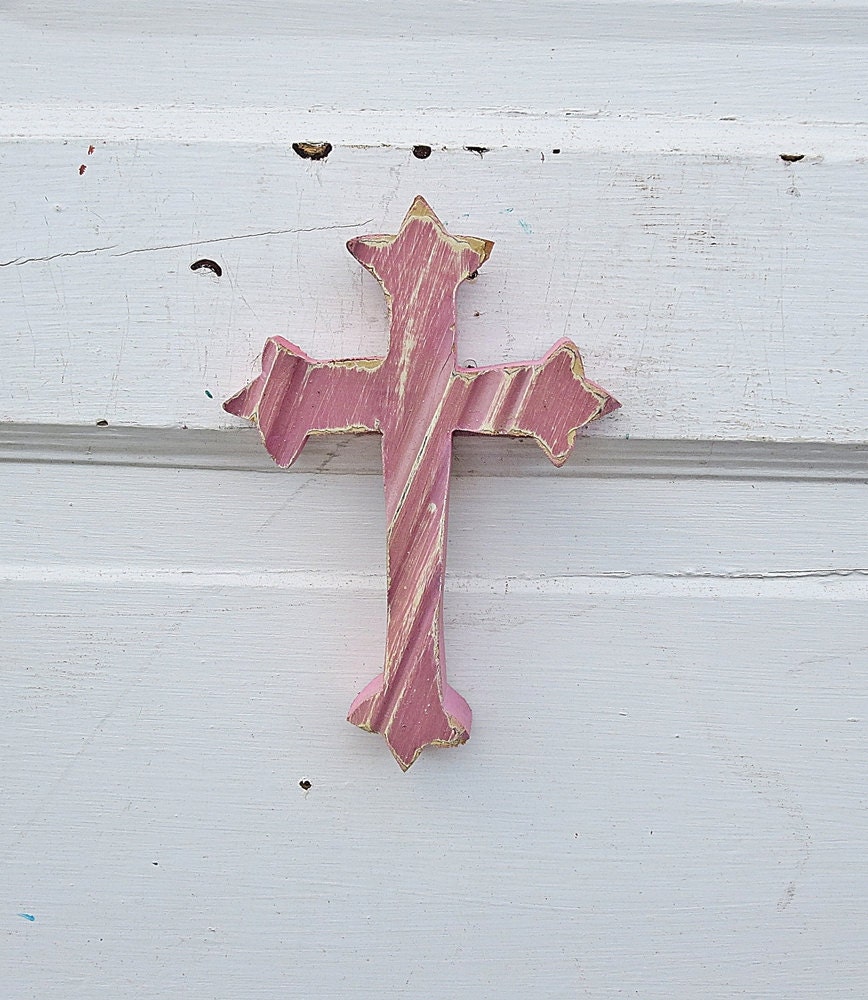 Wooden Wall Cross Crackled Paint Reclaimed Wood Cross by woodenaht
