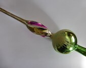 Pink and Green Mercury Glass Christmas Tree Topper - coventgardenvintage