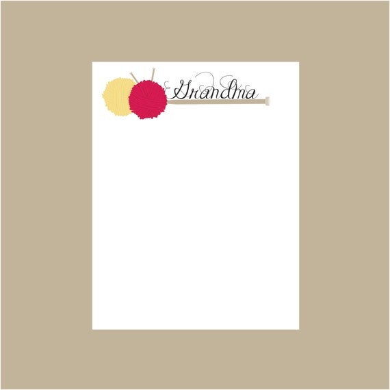 Knitting notepad, Grandma notepad, Personalized Notepad, Teacher gift, stocking stuffer Il_570xn