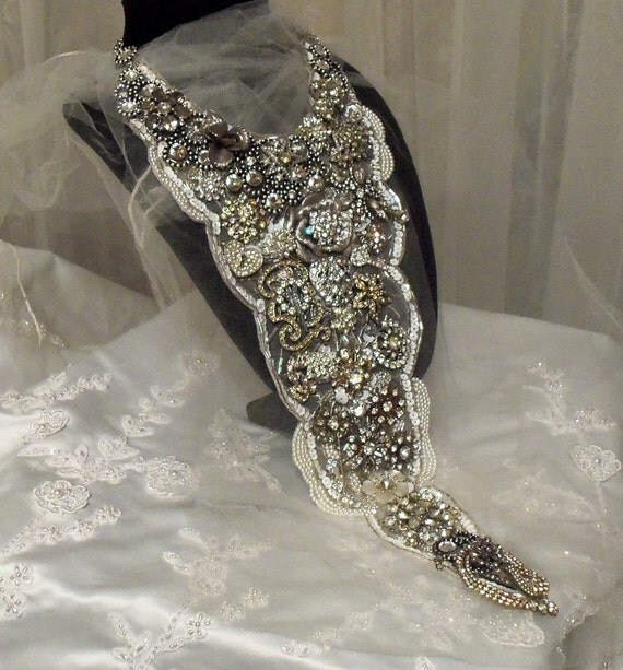 Amazing Wedding Necklace Grand neck piece Big by HopscotchCouture