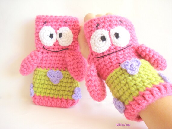 Patrick Star Gloves Crochet Pattern Gloves Pattern by ...
