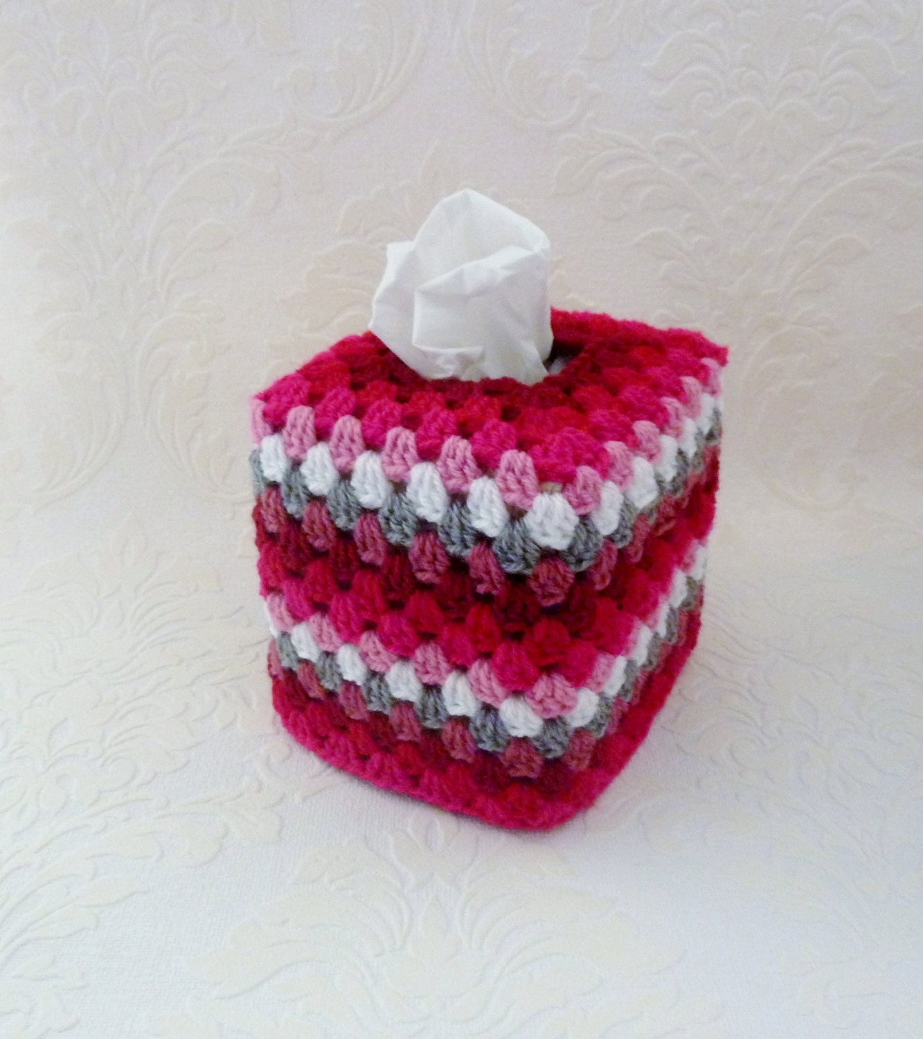 Crochet tissue box cover kleenex tissue box cozy by FromJeanne